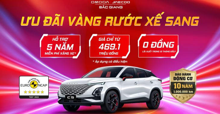 CHỈ TỪ 469 TRIỆU – SỞ HỮU NGAY OMODA C5: CÔNG NGHỆ TƯƠNG LAI, CHI PHÍ 0 ĐỒNG!